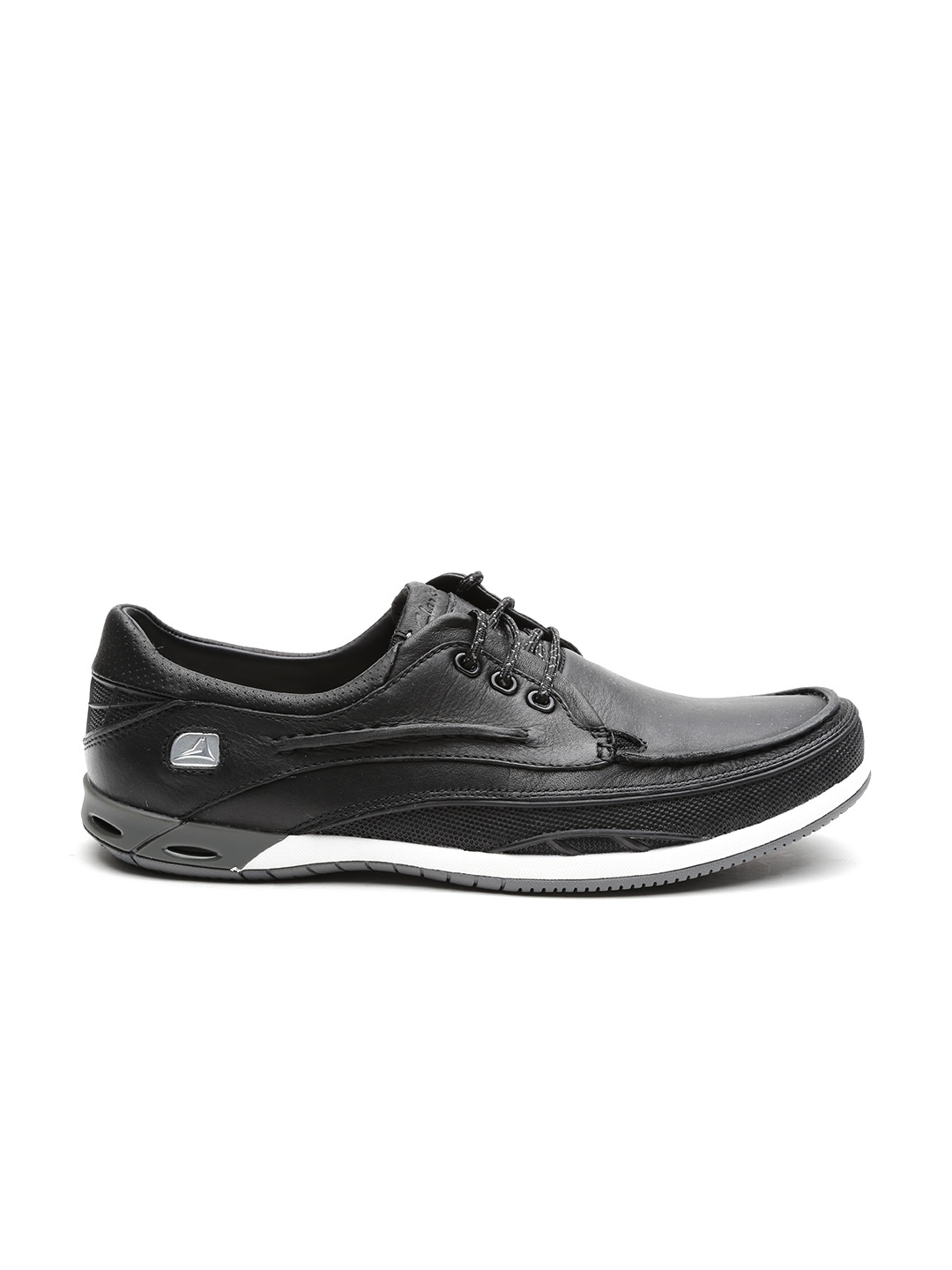 clarks mens black leather shoes
