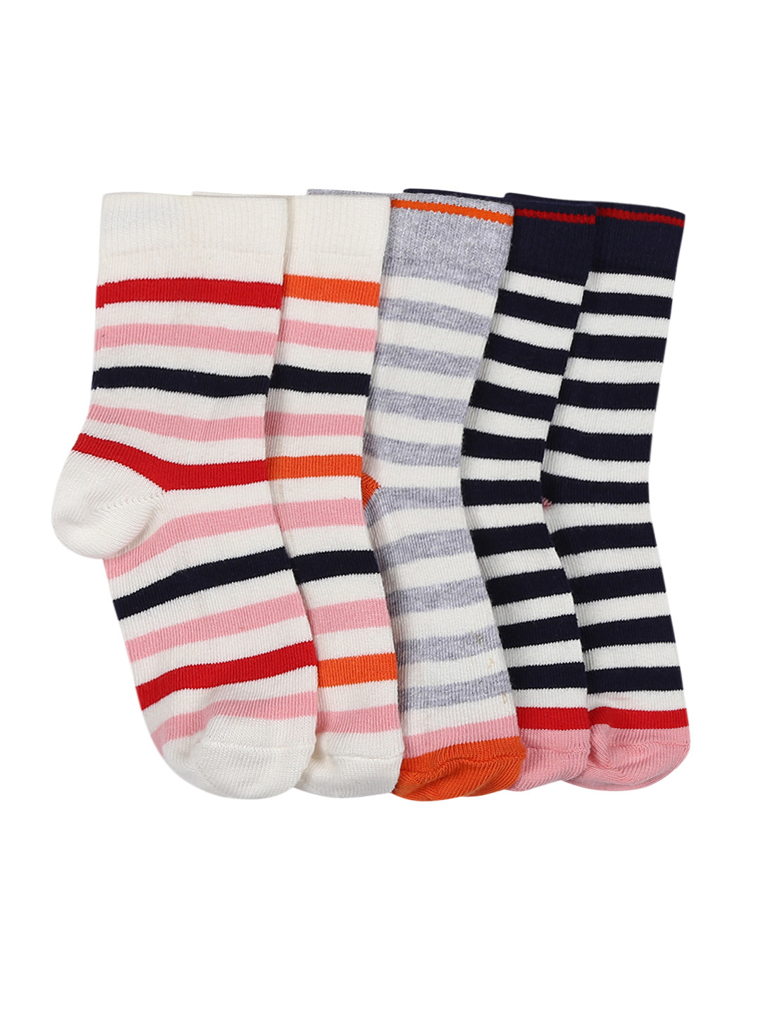 Buy Marks & Spencer Boys Pack Of 5 Striped Above Ankle Length Socks