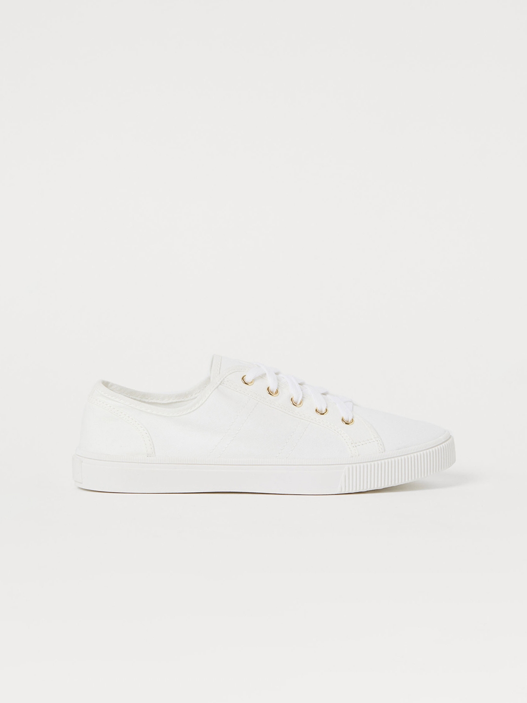 Buy H&M Women White Solid Trainers - Casual Shoes for Women 11953606 ...