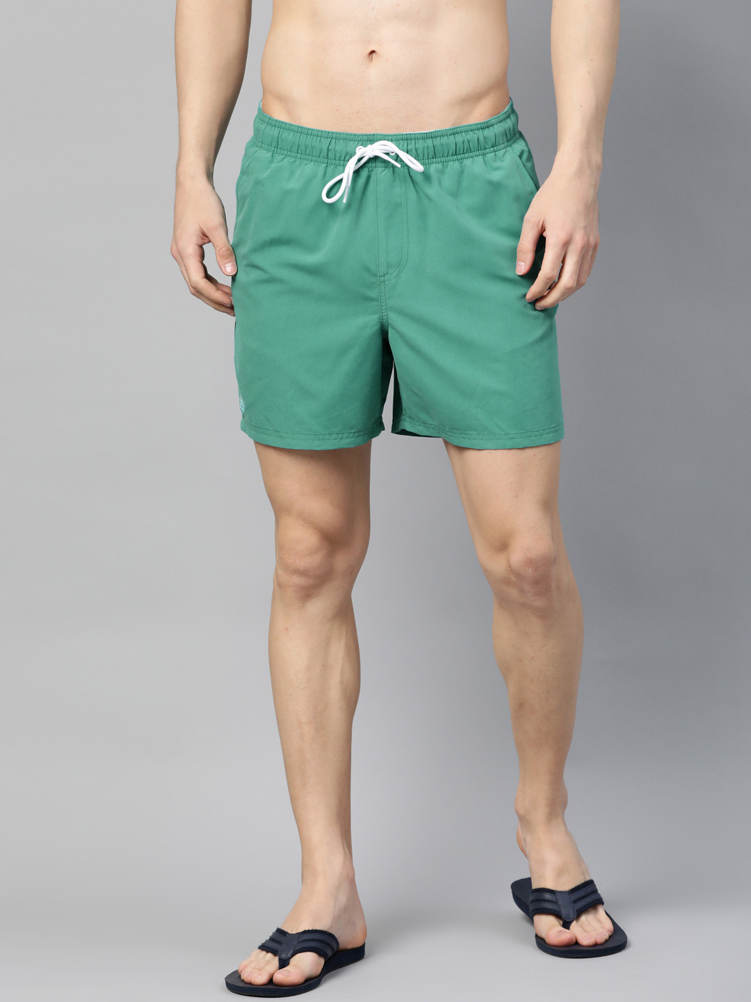 Buy Marks & Spencer Men Green Solid Swim Shorts Swim Bottoms for Men