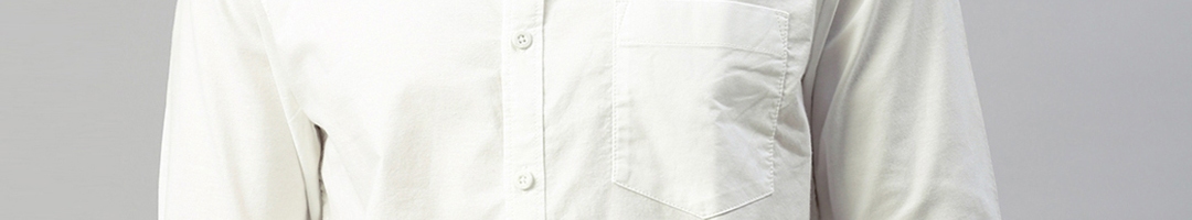 Buy Roadster Men White Regular Fit Solid Casual Shirt - Shirts for Men ...