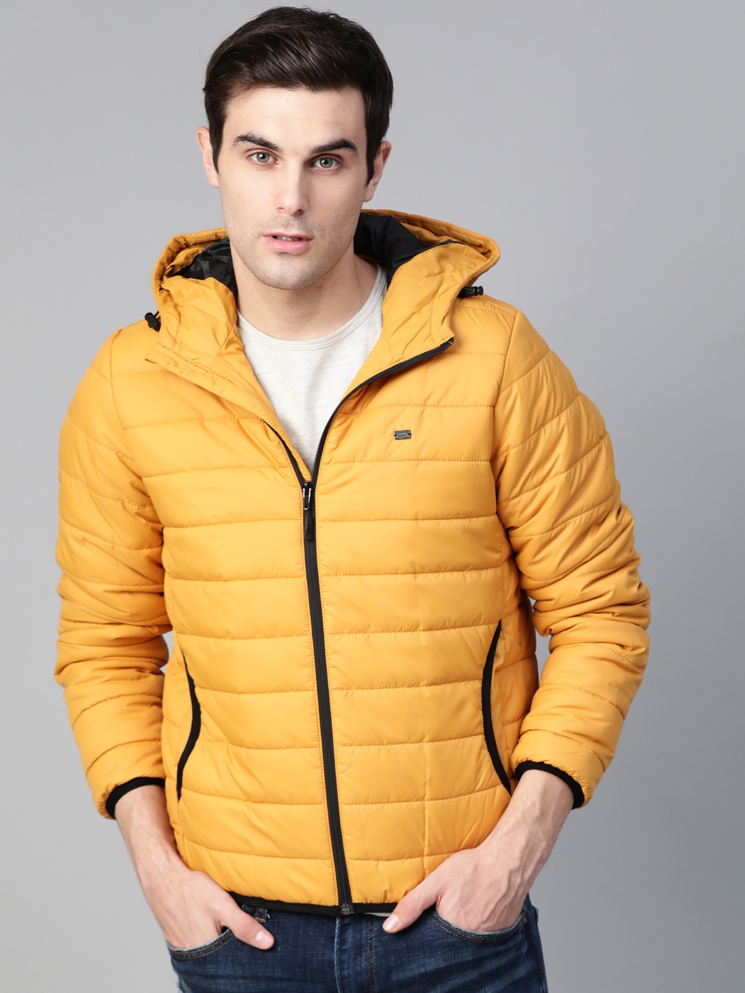 yellow padded jacket mens