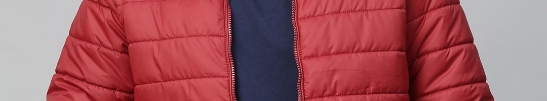 Buy Roadster Men Red Solid Padded Jacket - Jackets for Men 11970236 ...