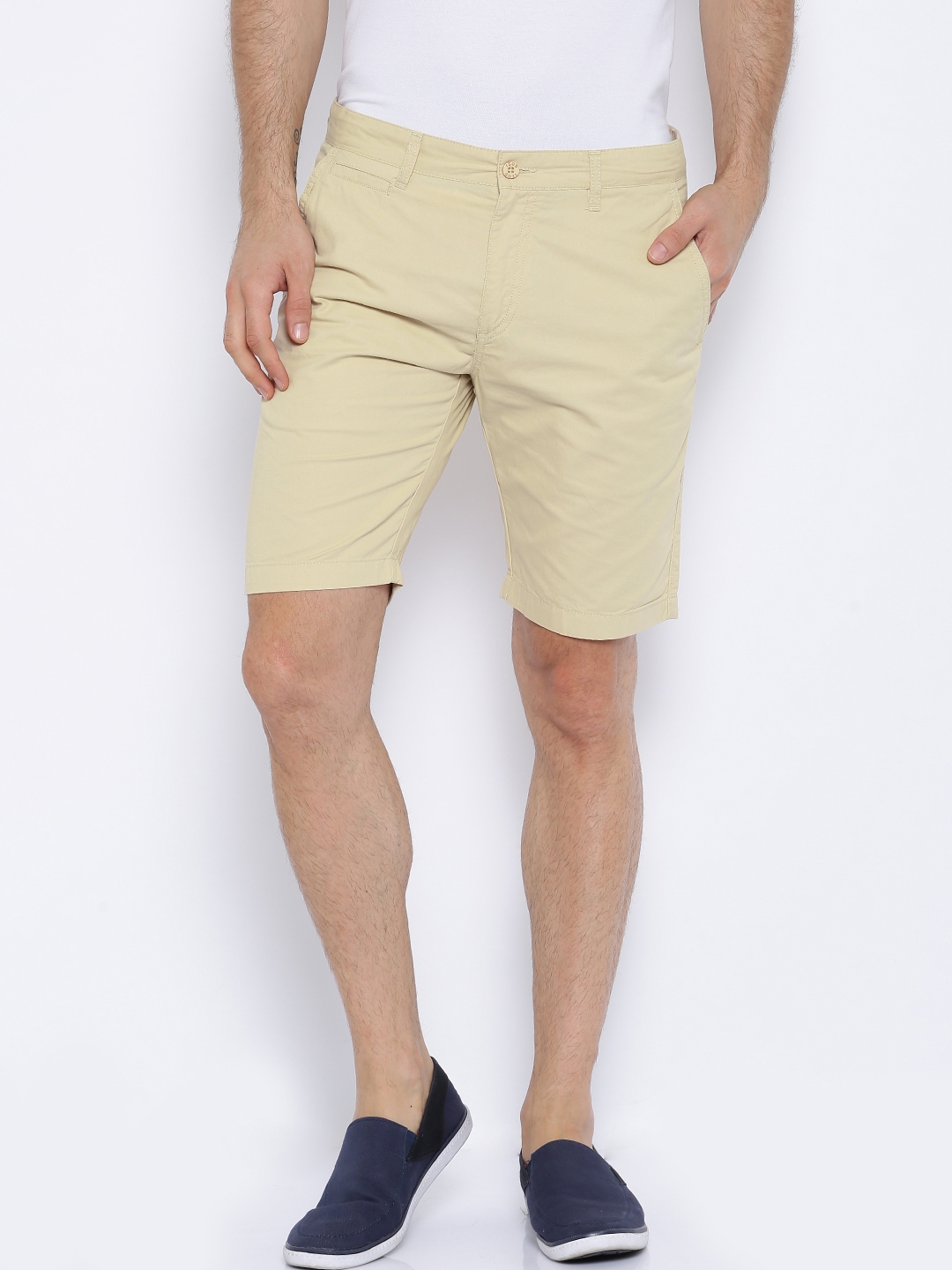 beige chino shorts