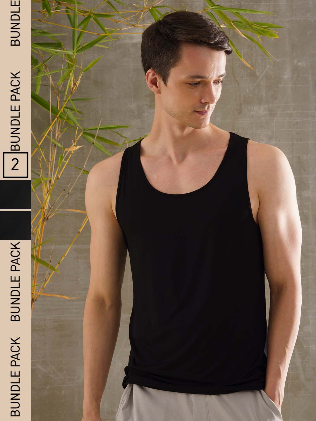 Buy DAMENSCH Men Pack Of 2 Bamboo Vest DAM VEST NBL2 PACK 2 - Innerwear Vests for Men 11978544 ...