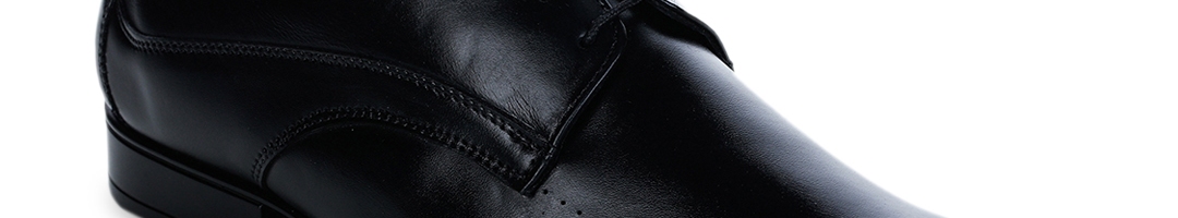 Buy Liberty Men Black Solid Leather Formal Derbys - Formal Shoes for ...