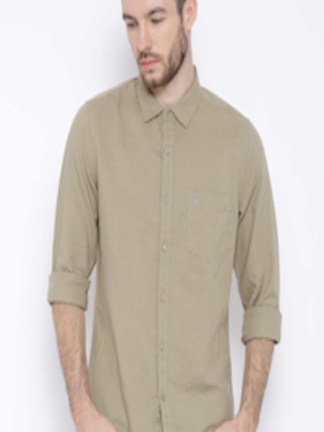 Buy United Colors Of Benetton Beige Linen Casual Shirt - Shirts for Men ...