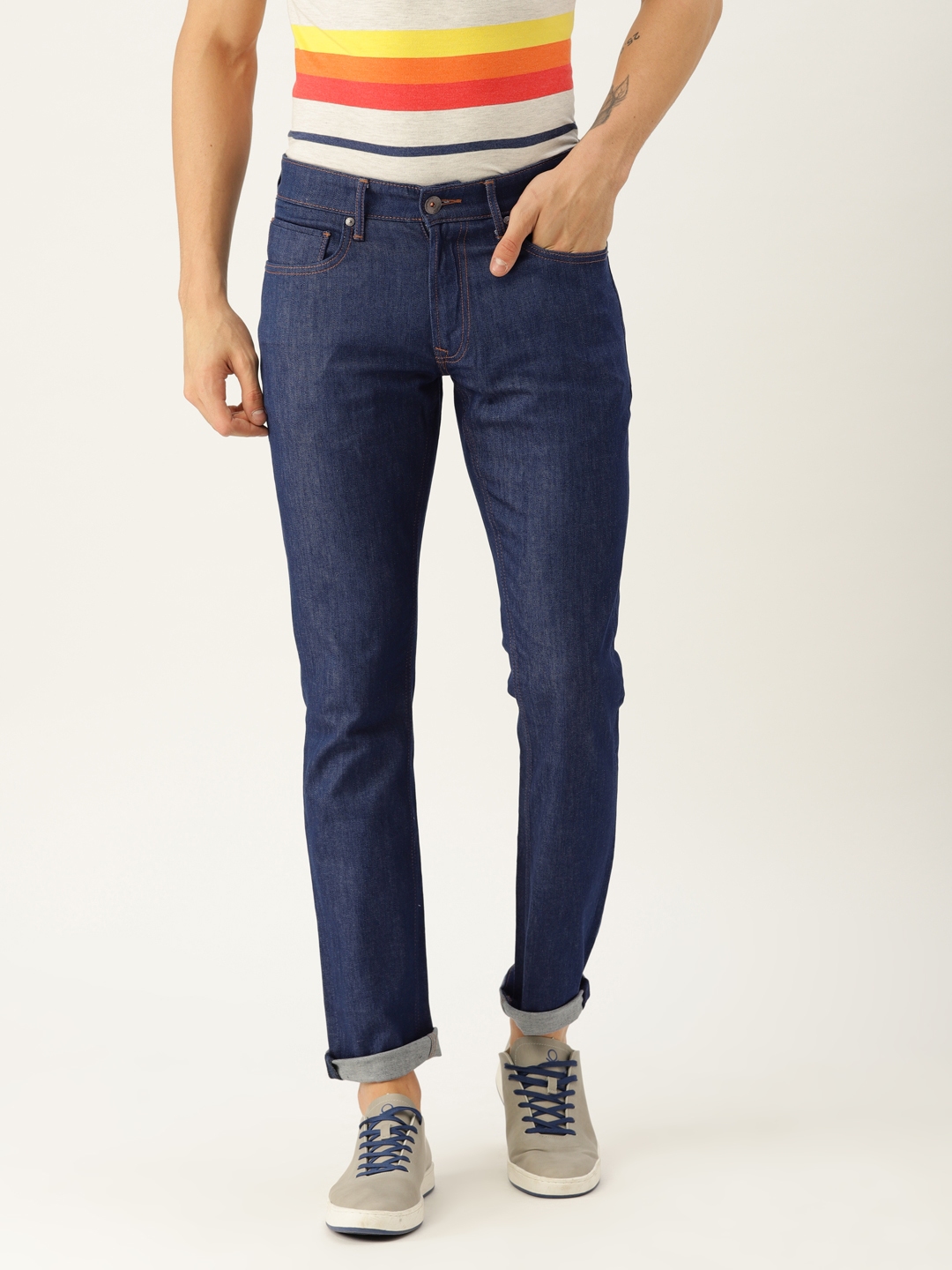 Buy United Colors Of Benetton Blue Skinny Fit Stretchable Jeans - Jeans ...