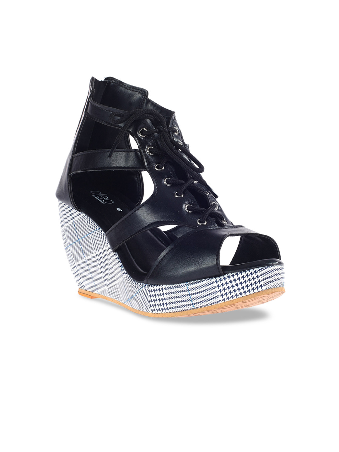 Buy Khadims Women Navy Blue Solid Wedges - Heels for Women 11996732 | Myntra