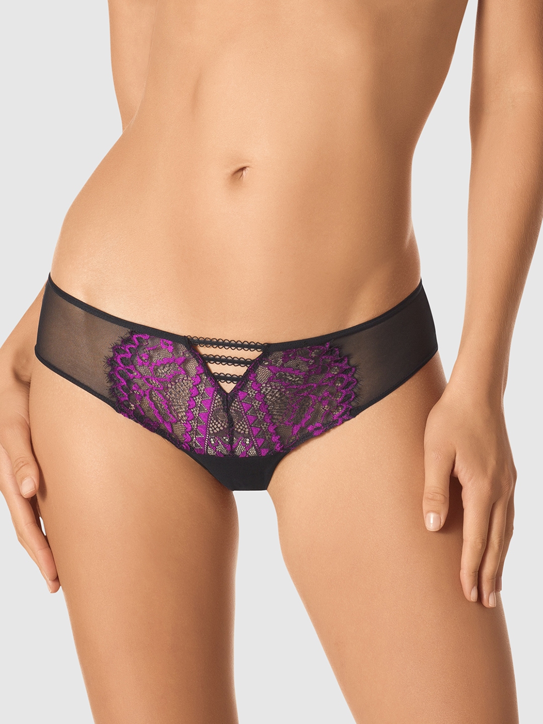 Buy La Senza Women Purple And Black Mid Rise Sexy Diva Bikini 11139232 2tqi Briefs For Women 