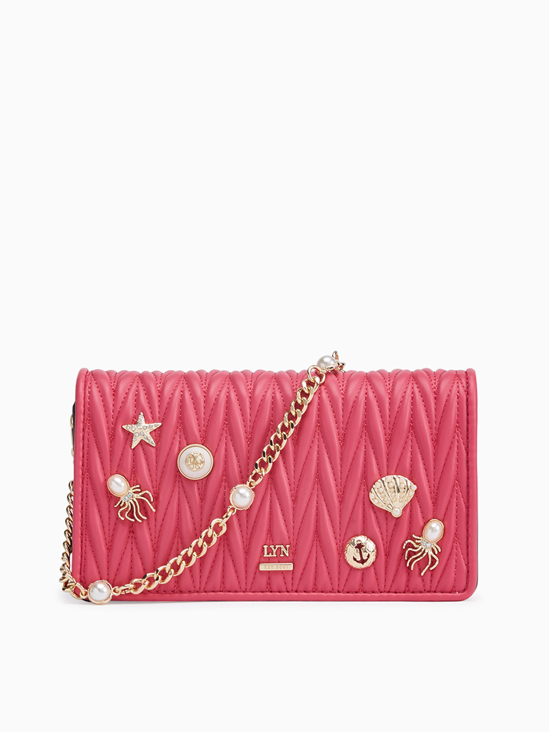 Buy LYN Pink Embellished Sling Bag Handbags for Women 12005392 Myntra