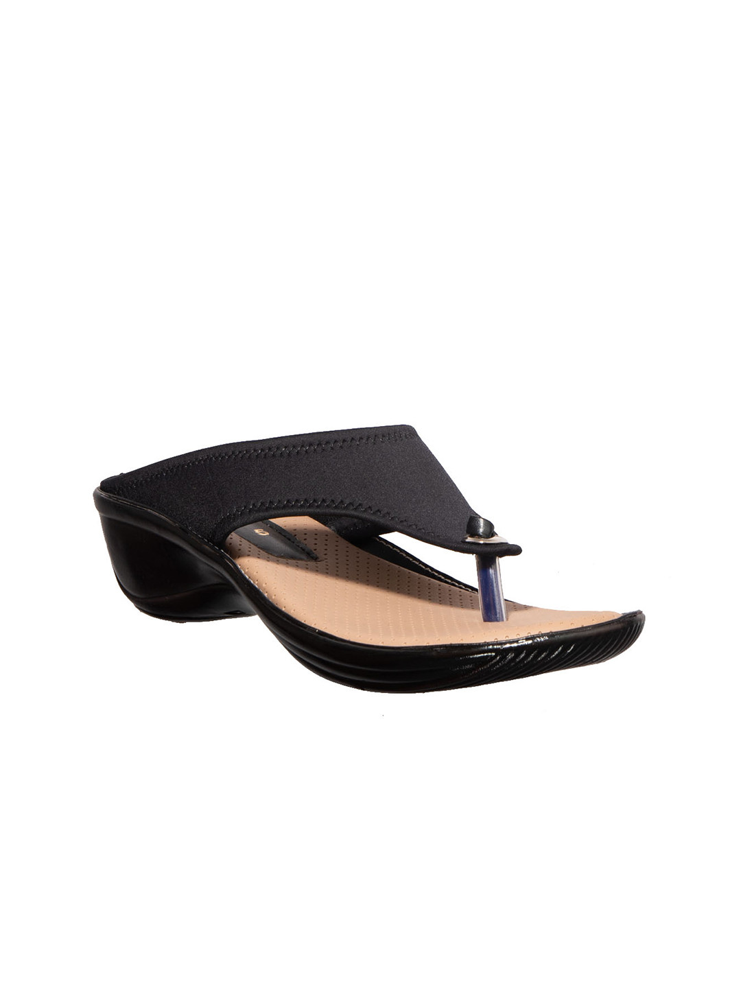 Buy Khadims Women Black Solid Wedges - Heels for Women 12007184 | Myntra