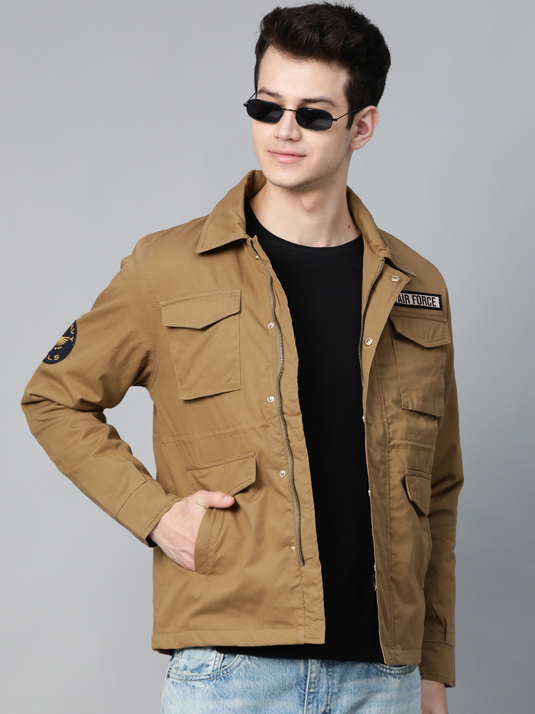 Buy HERE&NOW Men Khaki Solid Tailored Jacket Jackets for Men 12007998