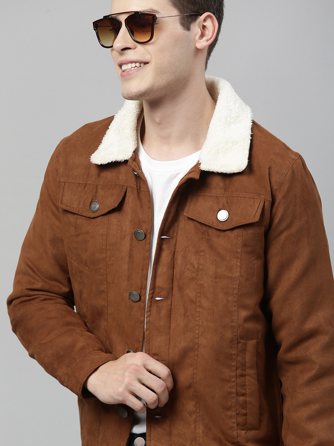 Buy HERE&NOW Men Camel Brown Solid Tailored Jacket Jackets for Men