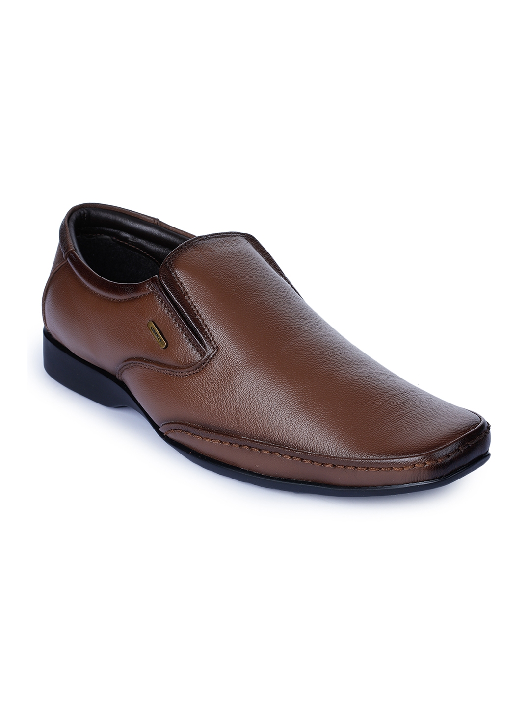 Buy Liberty Men Brown Solid Leather Formal Slip On Shoes Formal Shoes For Men 12009850 Myntra 5559