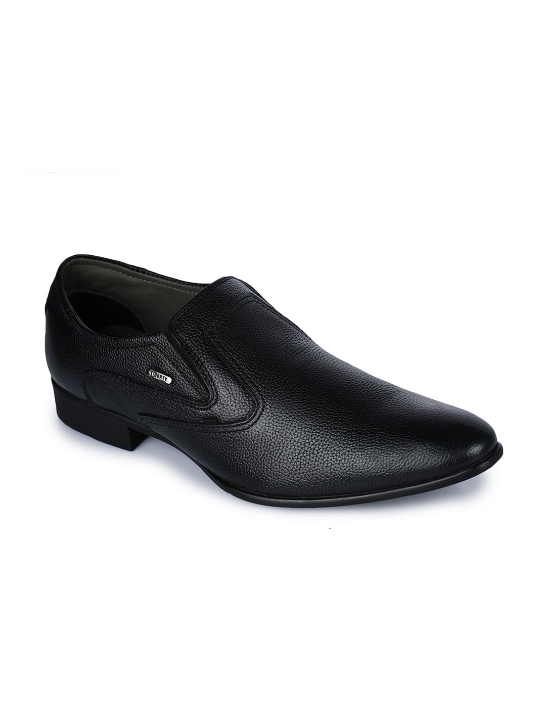 Buy Liberty Men Black Solid Leather Formal Slip On Shoes Formal Shoes For Men 12009888 Myntra 1726