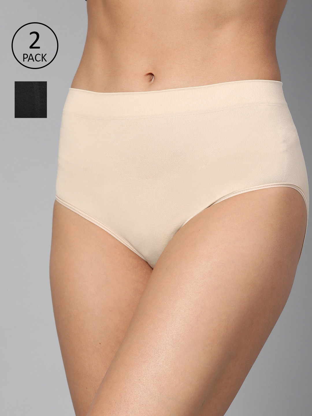 Buy Marks & Spencer Women Pack Of 2 Solid Light Control Tummy Shapers