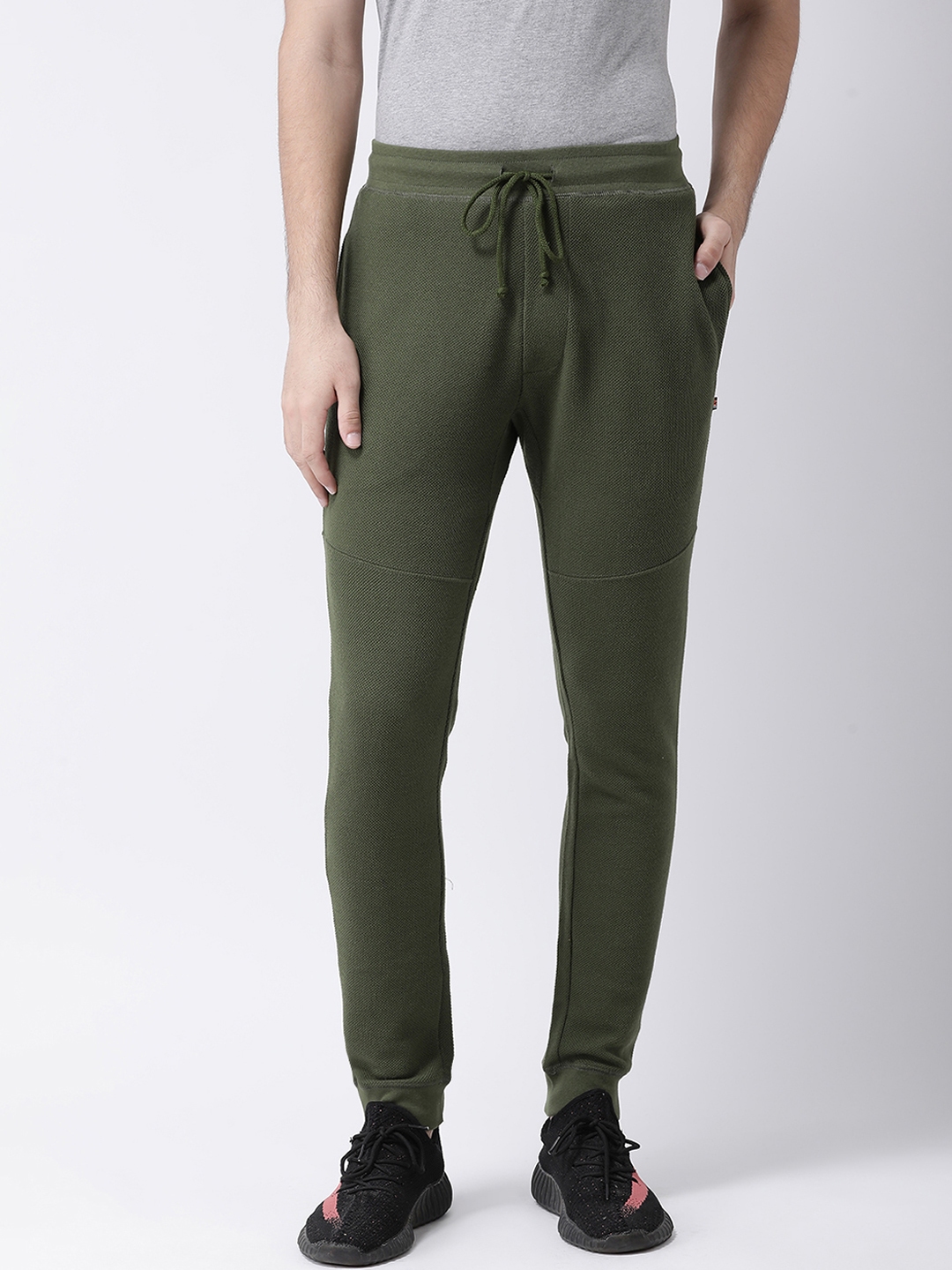 mens olive green jogger pants