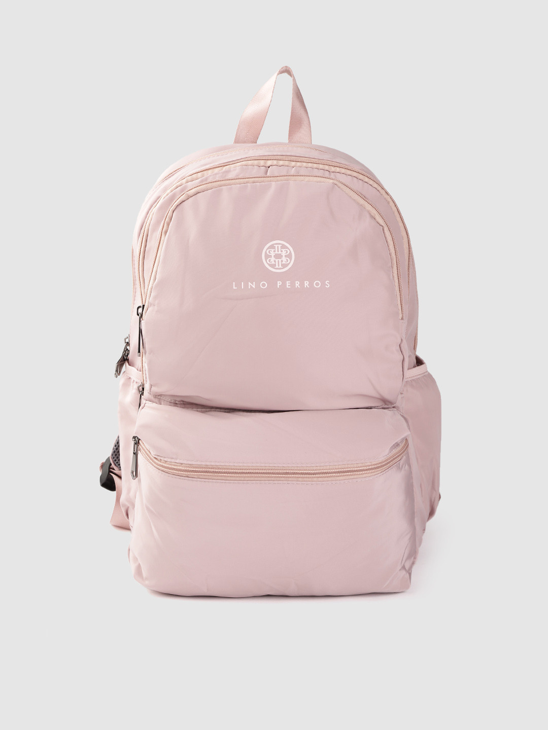 Lino Perros Women's Backpack – Soft Pastel Pink, Multiple Compartments, Laptop Sleeve, Theft-Proof Pocket - View #5