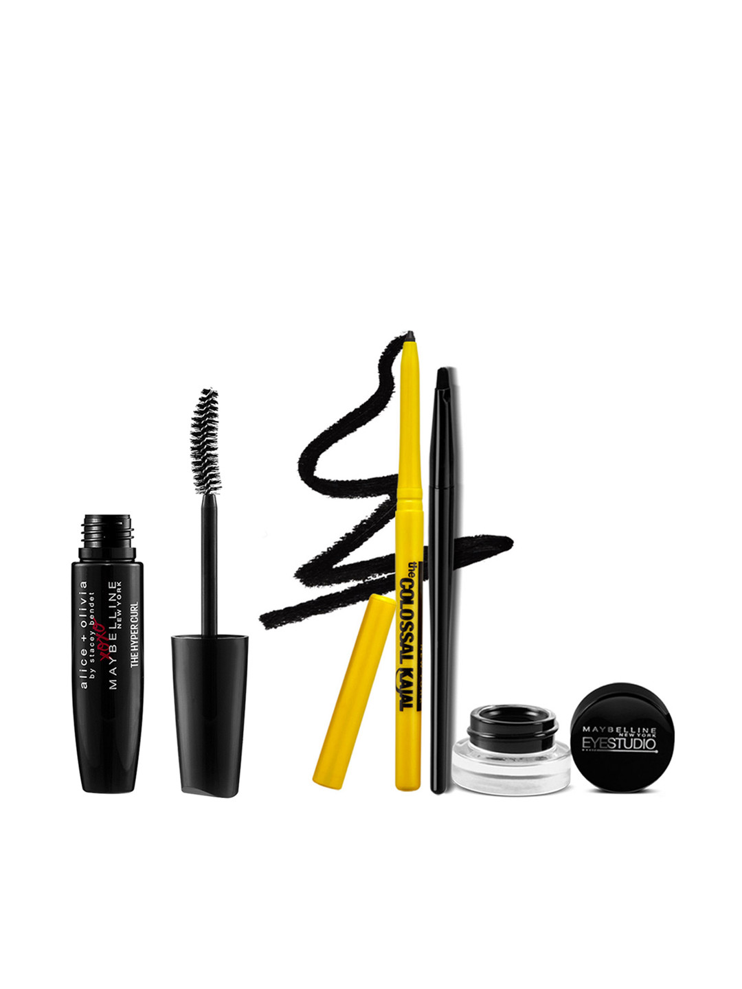 Buy Maybelline Set Of Gel Eyeliner With Black Colossal Kajal
