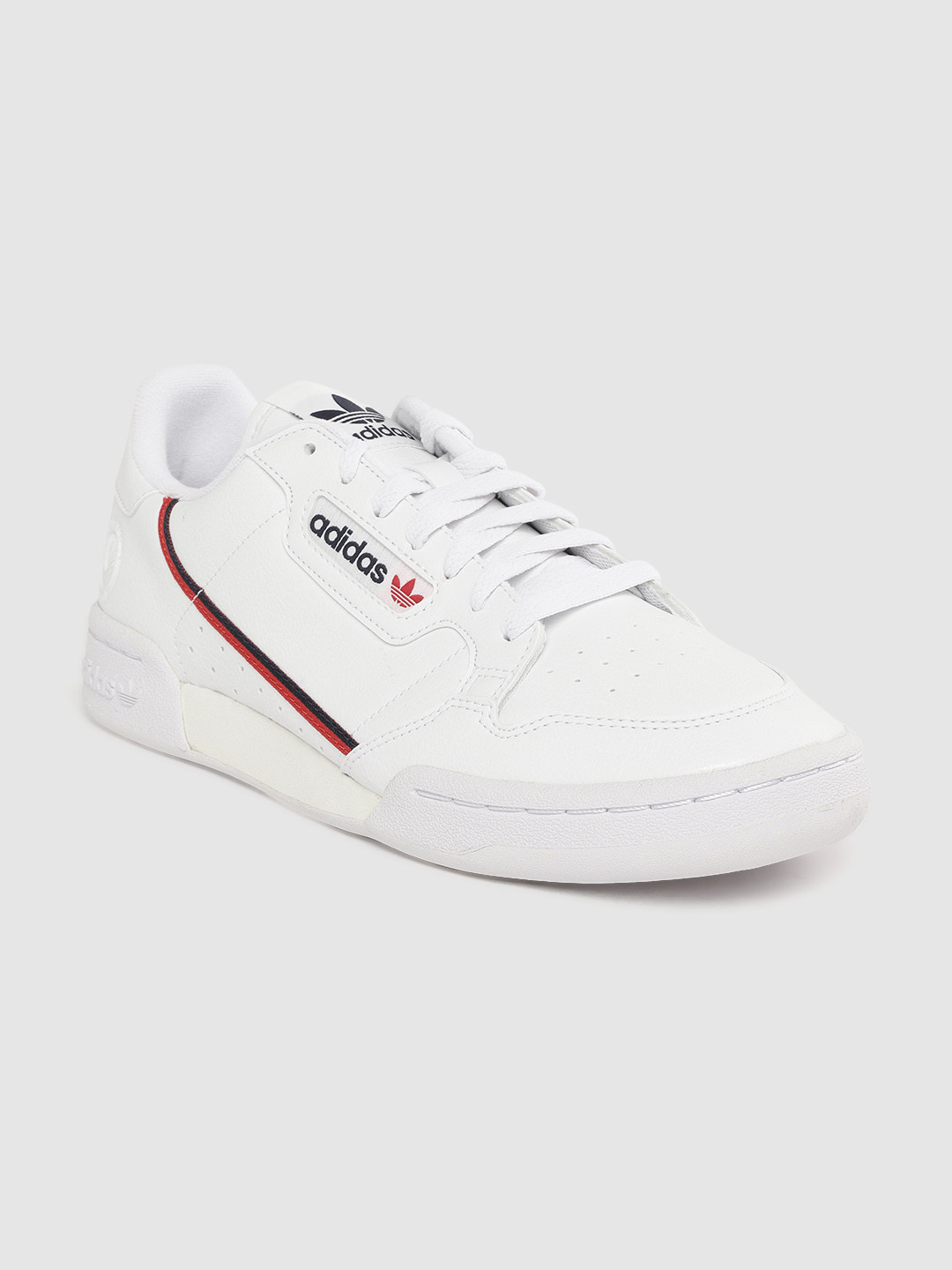 Buy ADIDAS Originals Men White Solid Continental 80 Vegan Sneakers ...