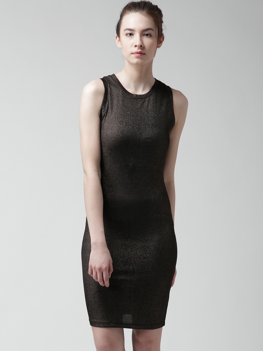 breakaway bodycon in shimmer black