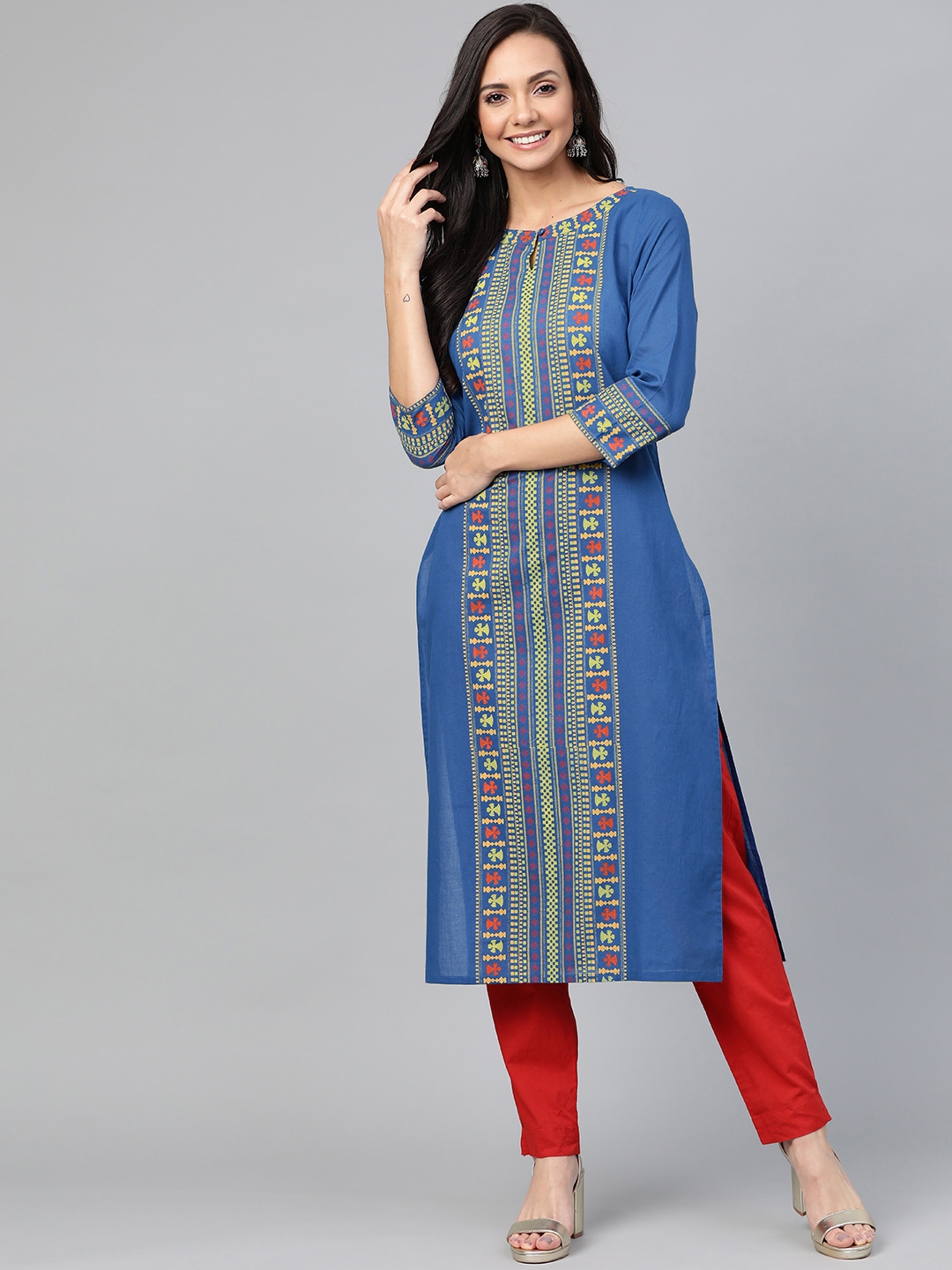 greenish blue kurti