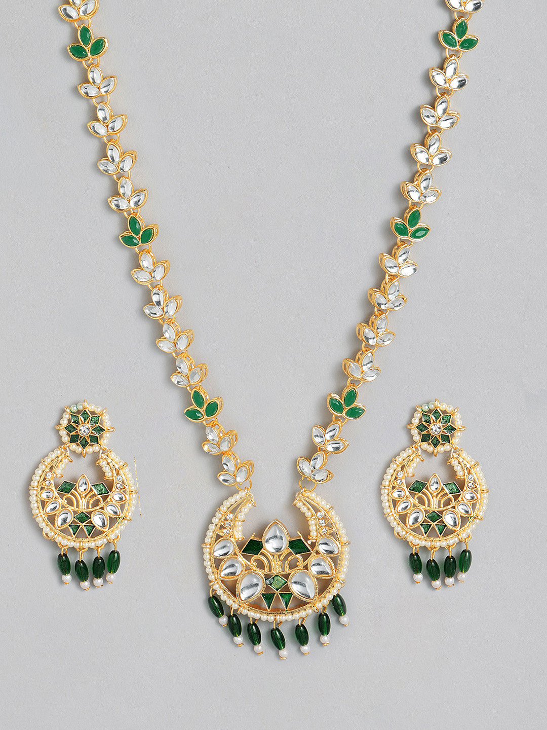 Buy Anouk Women Green & Gold Plated Jewellery Set Jewellery Set for