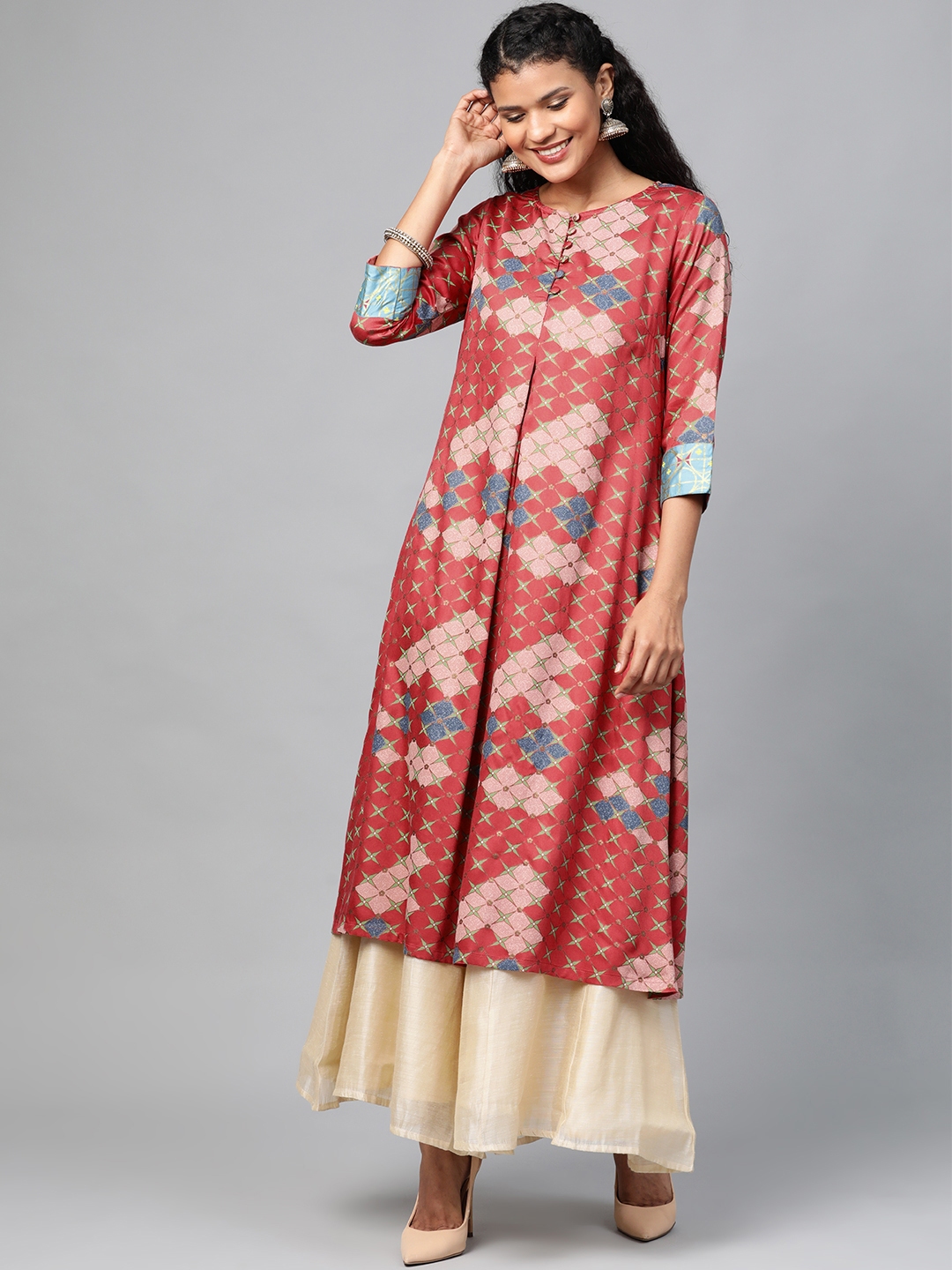 rust orange kurtis