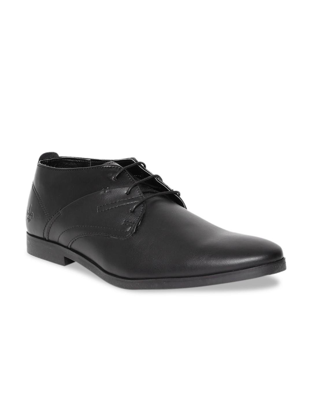 Buy Bond Street By Red Tape Men Black Solid Formal Derbys