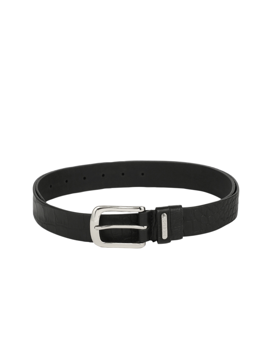 Buy Hidesign Men Black Solid Leather Belt - Belts for Men 12070678 | Myntra