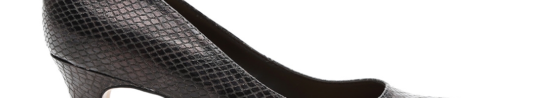 Buy Clarks Women Charcoal Grey Snakeskin Textured Pumps - Heels for ...