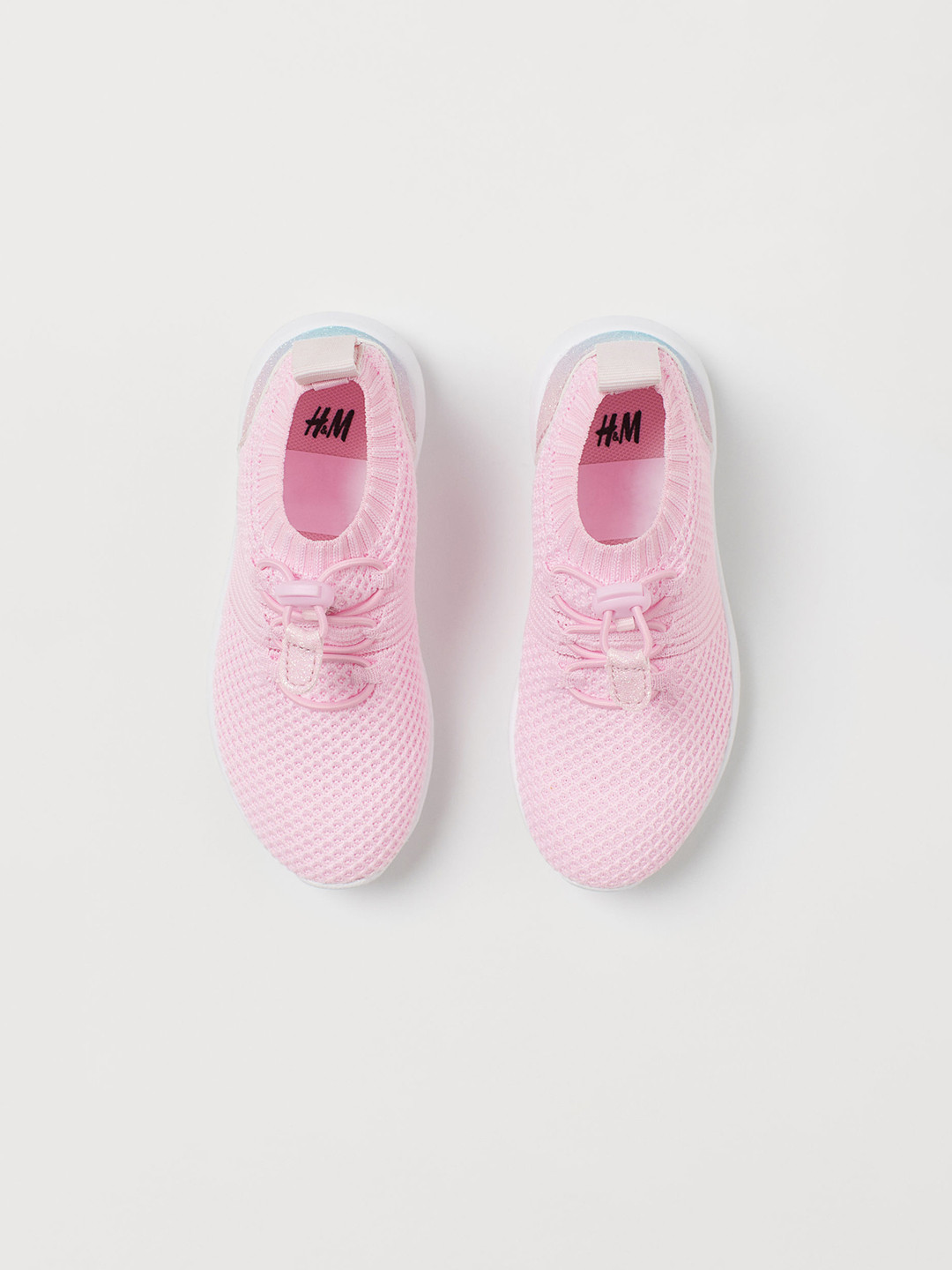 Buy H&M Girls Pink Woven Design Fully Fashioned Trainers Casual Shoes