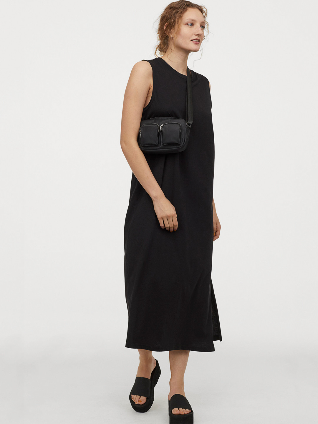 Buy H&M Black Cotton Jersey Dress Dresses for Women 12081568 Myntra