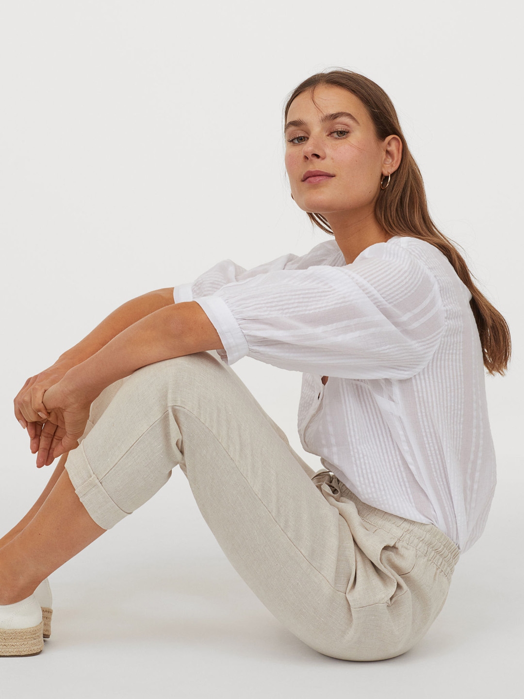 h and m linen joggers