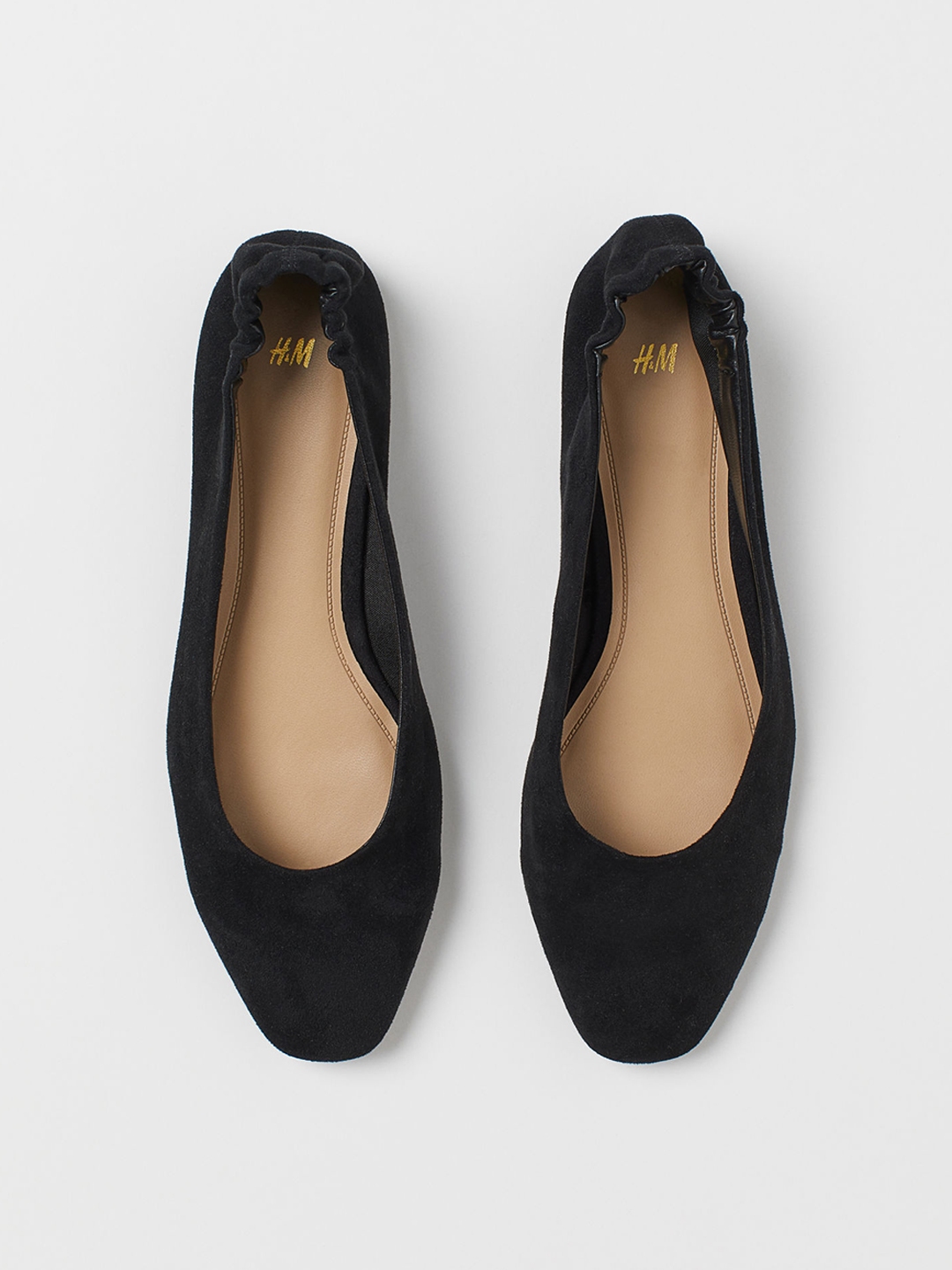 Buy H&M Women Black Solid Ballet Pumps - Flats for Women 12083408 | Myntra