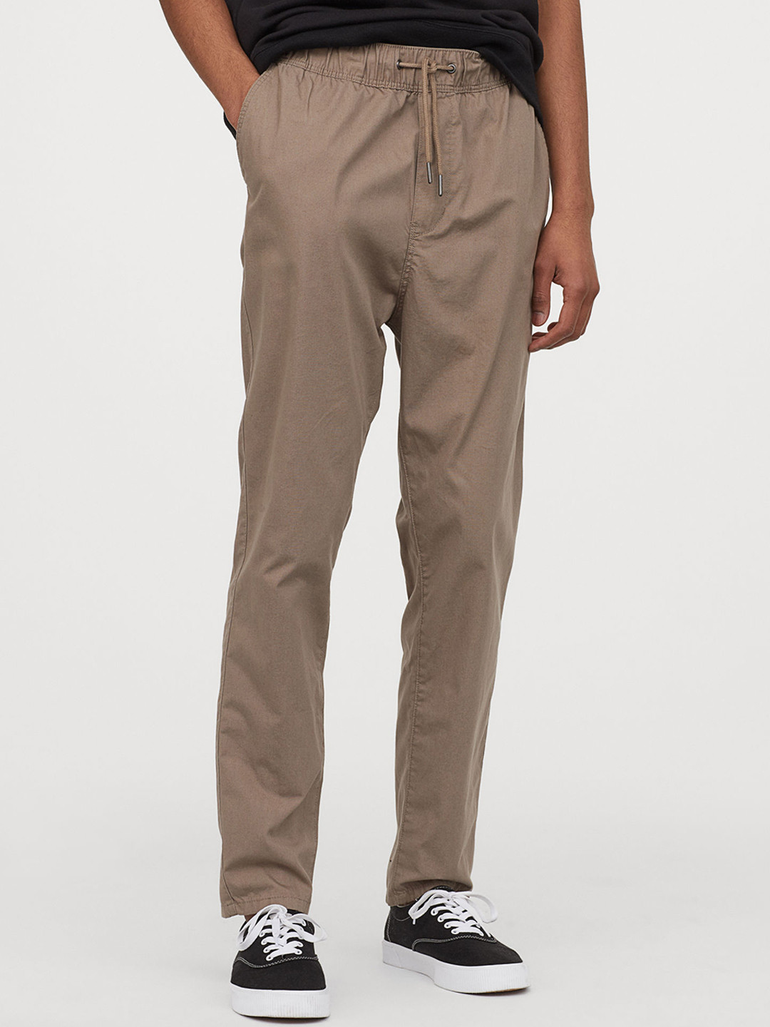 Buy H&M Men Beige Cotton Chinos Trousers for Men 12083910 Myntra