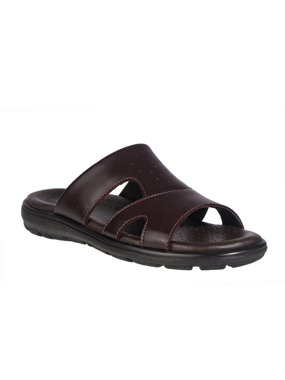 Buy Khadims Men Coffee Brown Leather Comfort Sandals - Sandals for Men 12085926 | Myntra