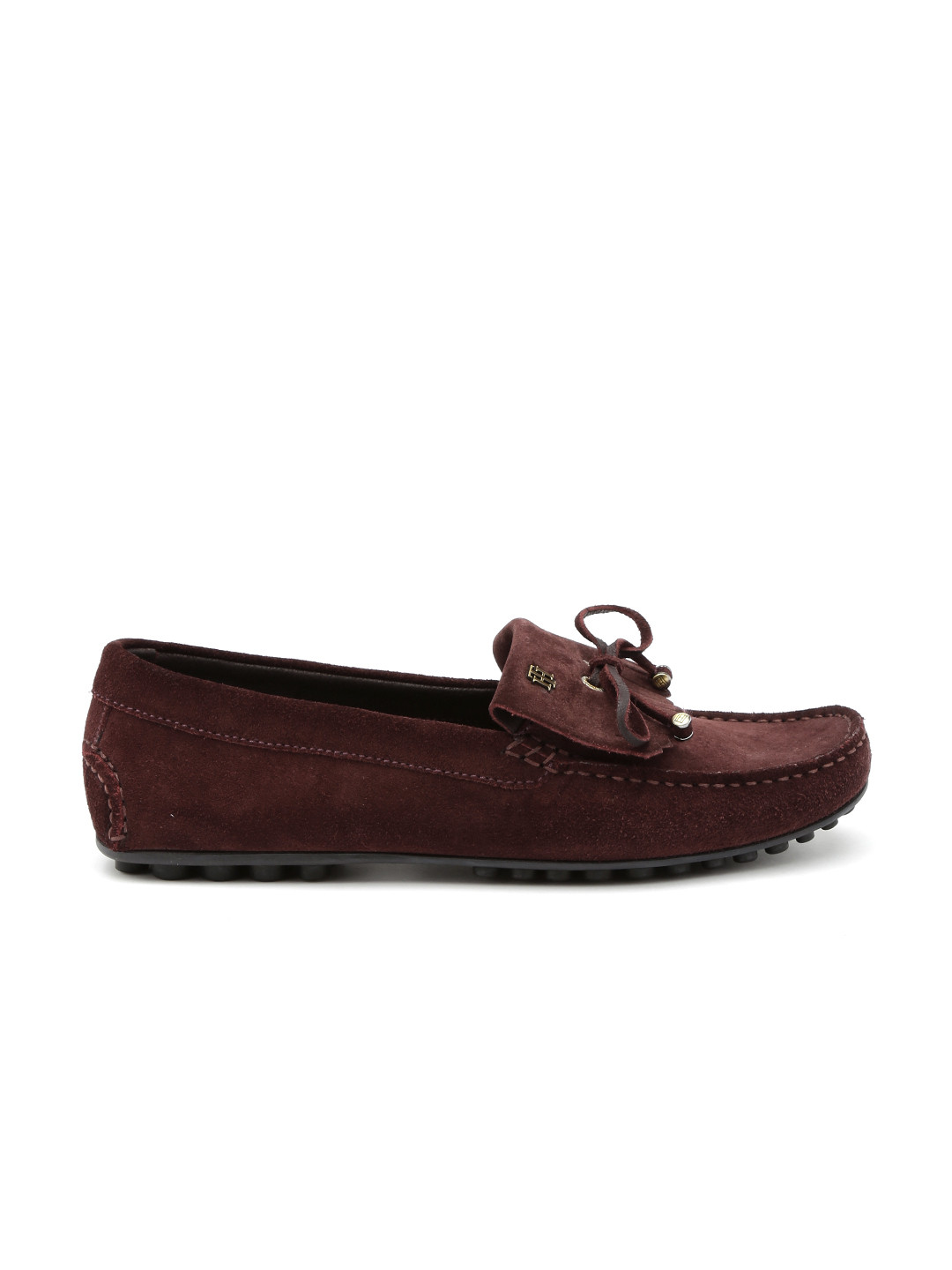 Buy Tommy Hilfiger Men Burgundy Suede Loafers Casual Shoes for Men
