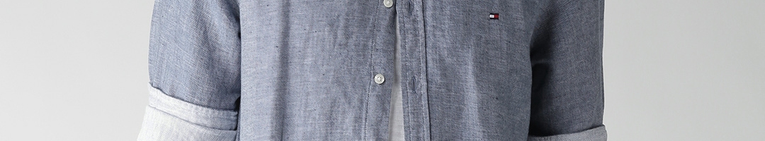 Buy Tommy Hilfiger Blue Linen Casual Shirt - Shirts for Men 1209237 ...