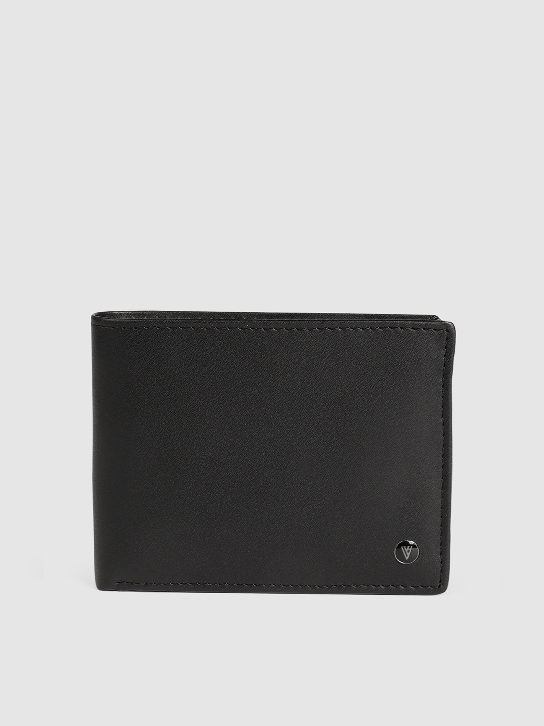 Buy Van Heusen Men Black Solid Two Fold Leather Wallet - Wallets for ...