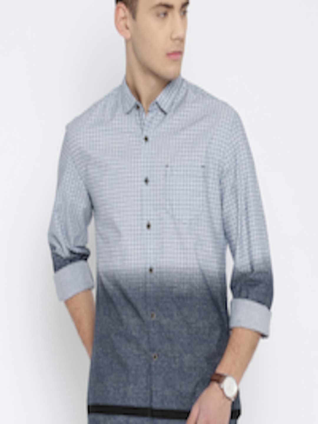Buy Locomotive Blue Printed Casual Shirt - Shirts for Men 1211276 | Myntra