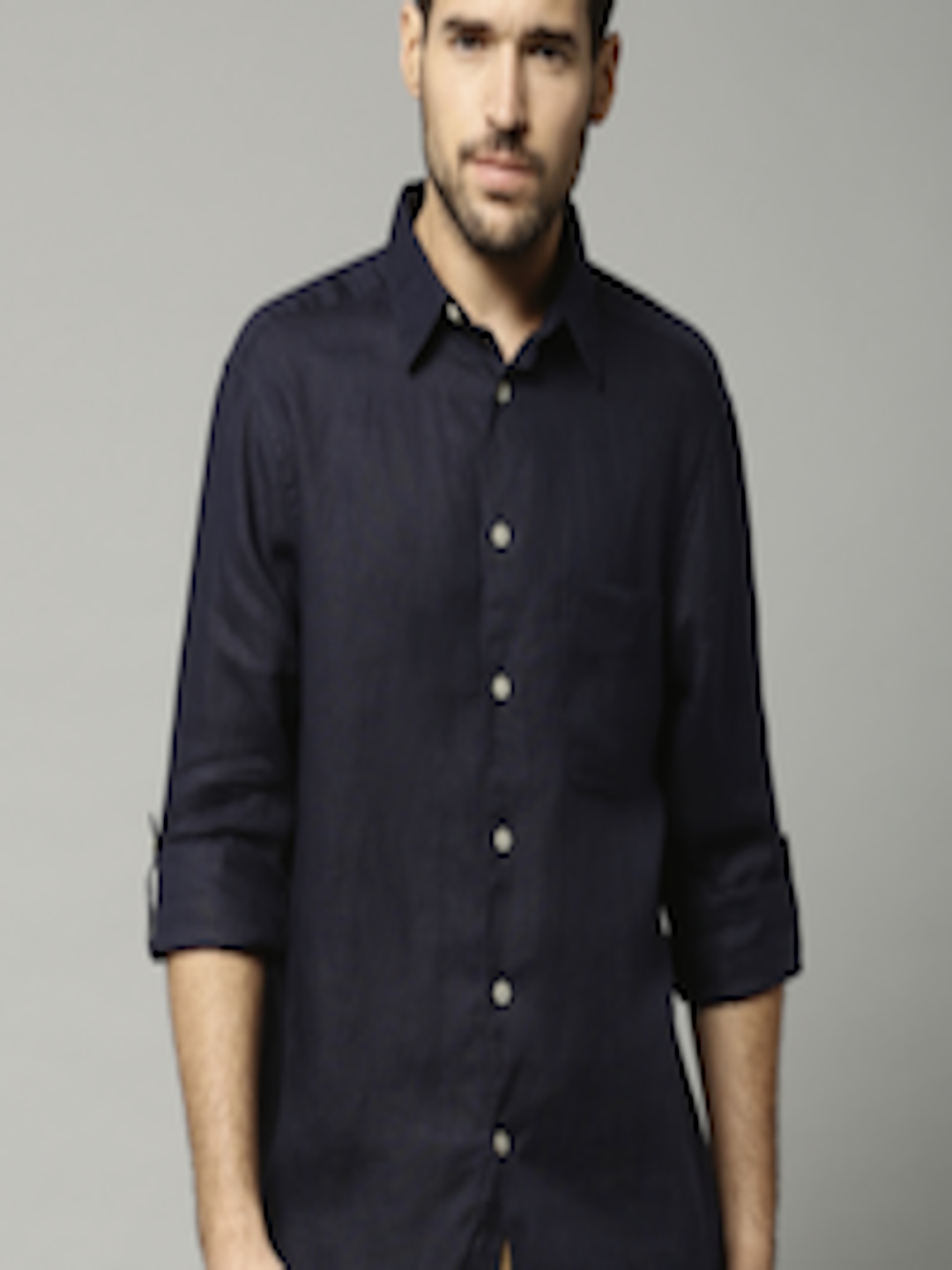 Buy Marks & Spencer Navy Linen Casual Shirt - Shirts for Men 1211963 ...
