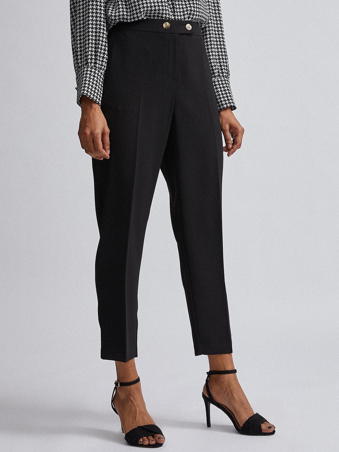 petite high waisted trousers