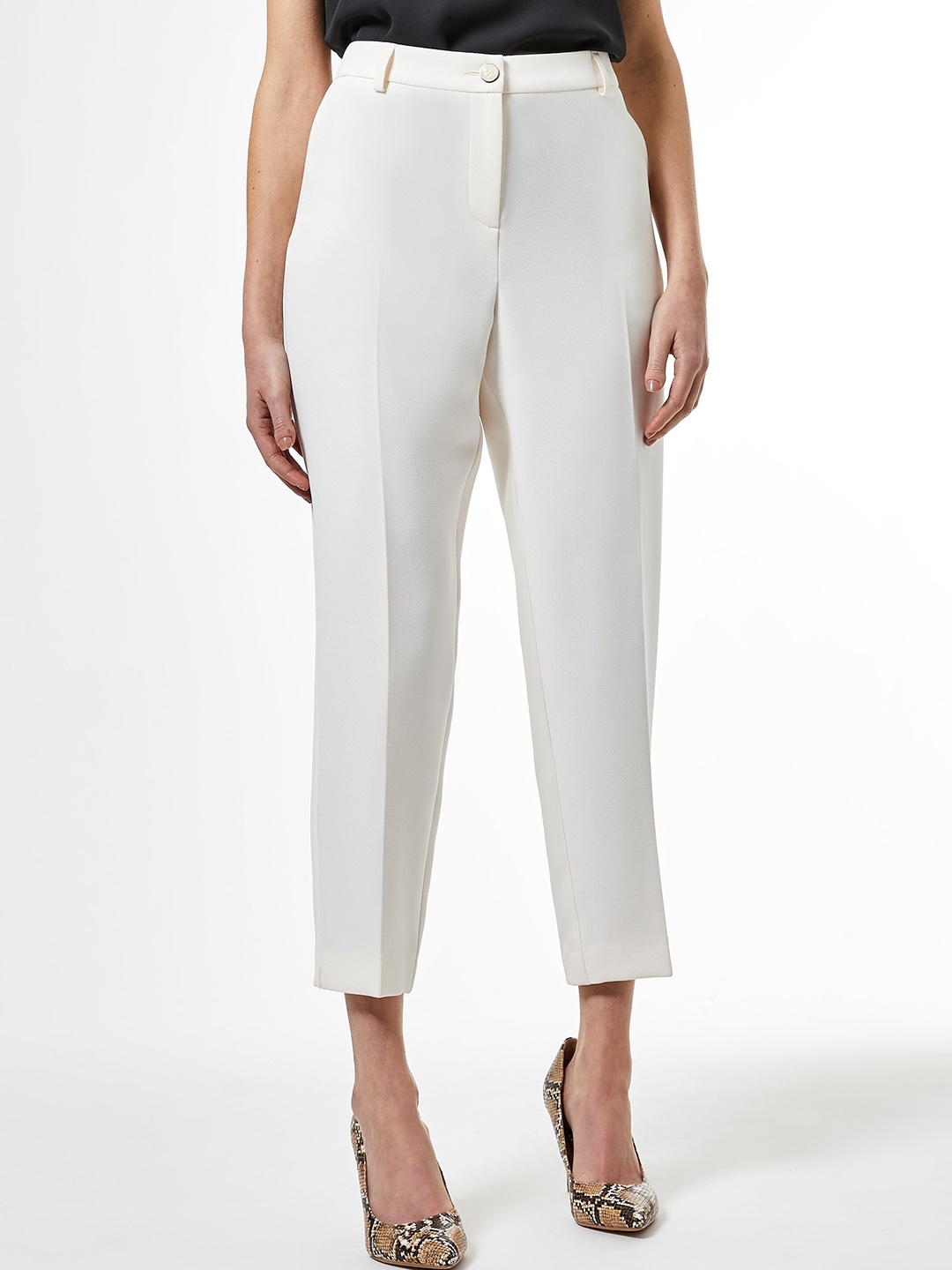 petite white trousers