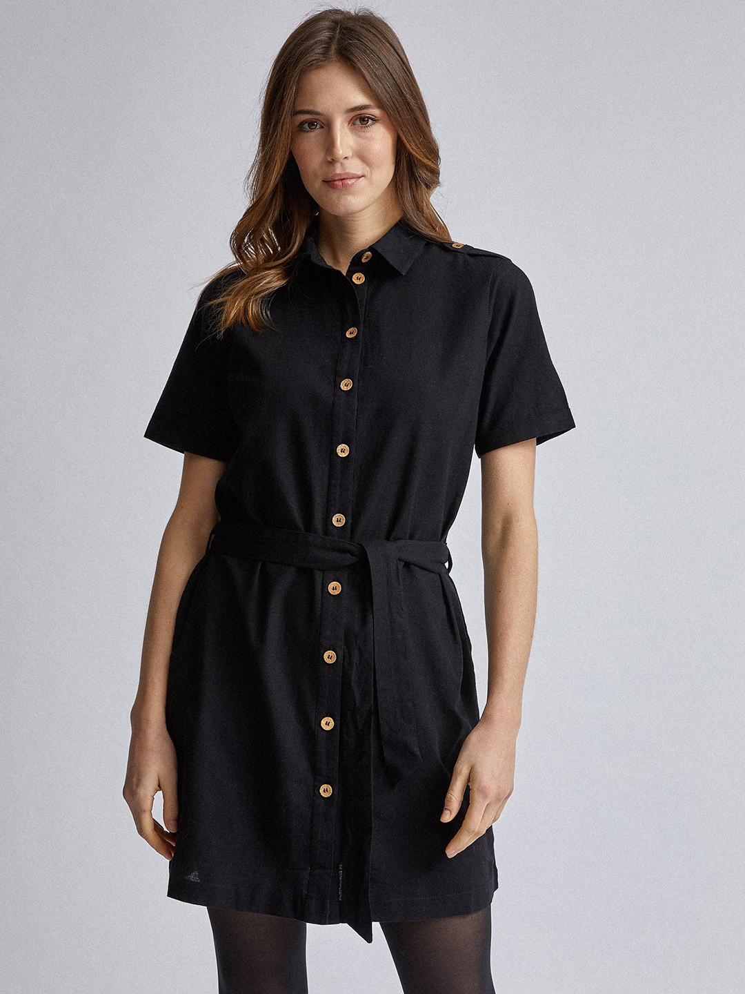 Buy DOROTHY PERKINS Women Black Solid Shirt Dress Dresses for Women