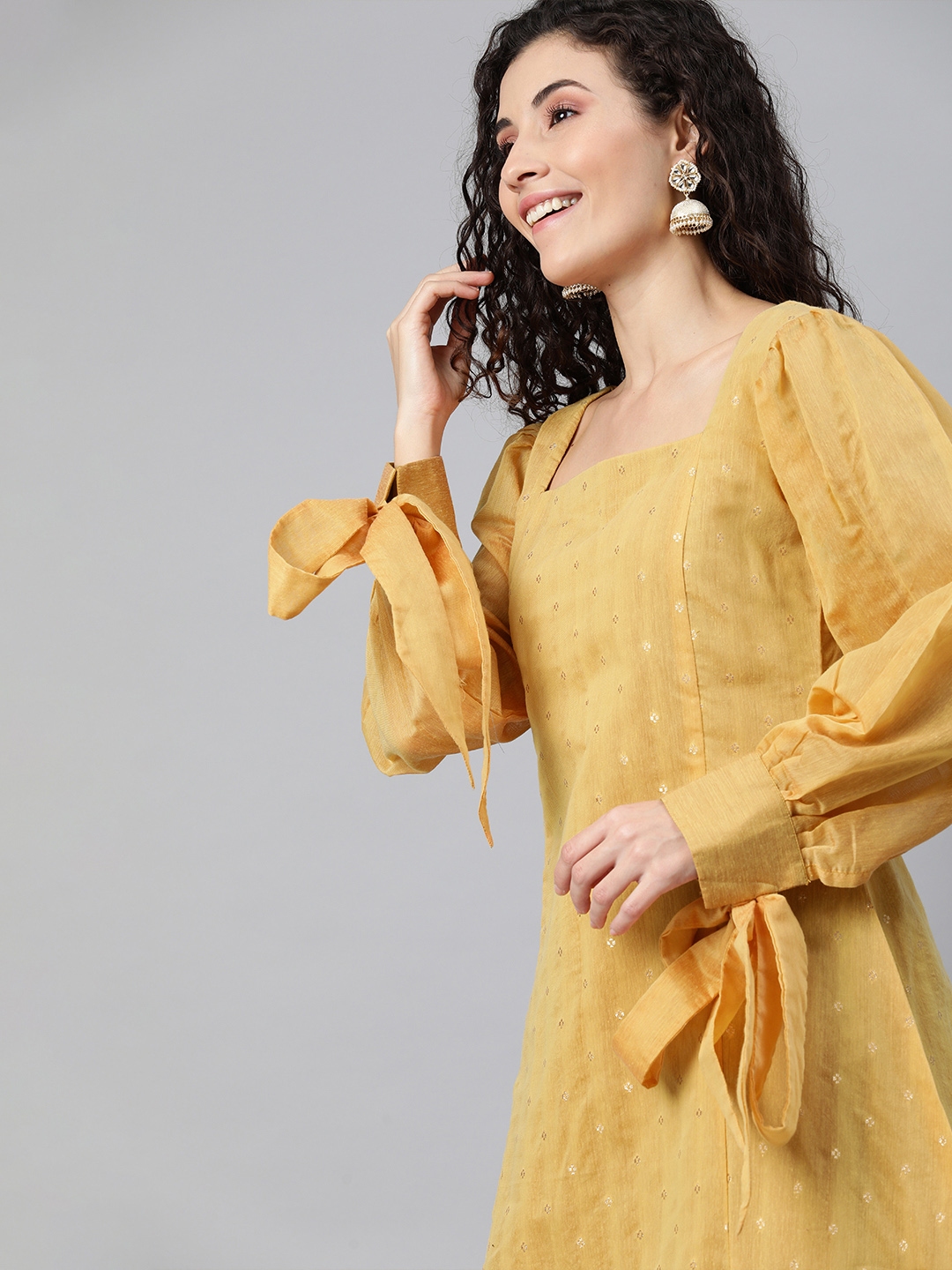kurta with puff sleeves
