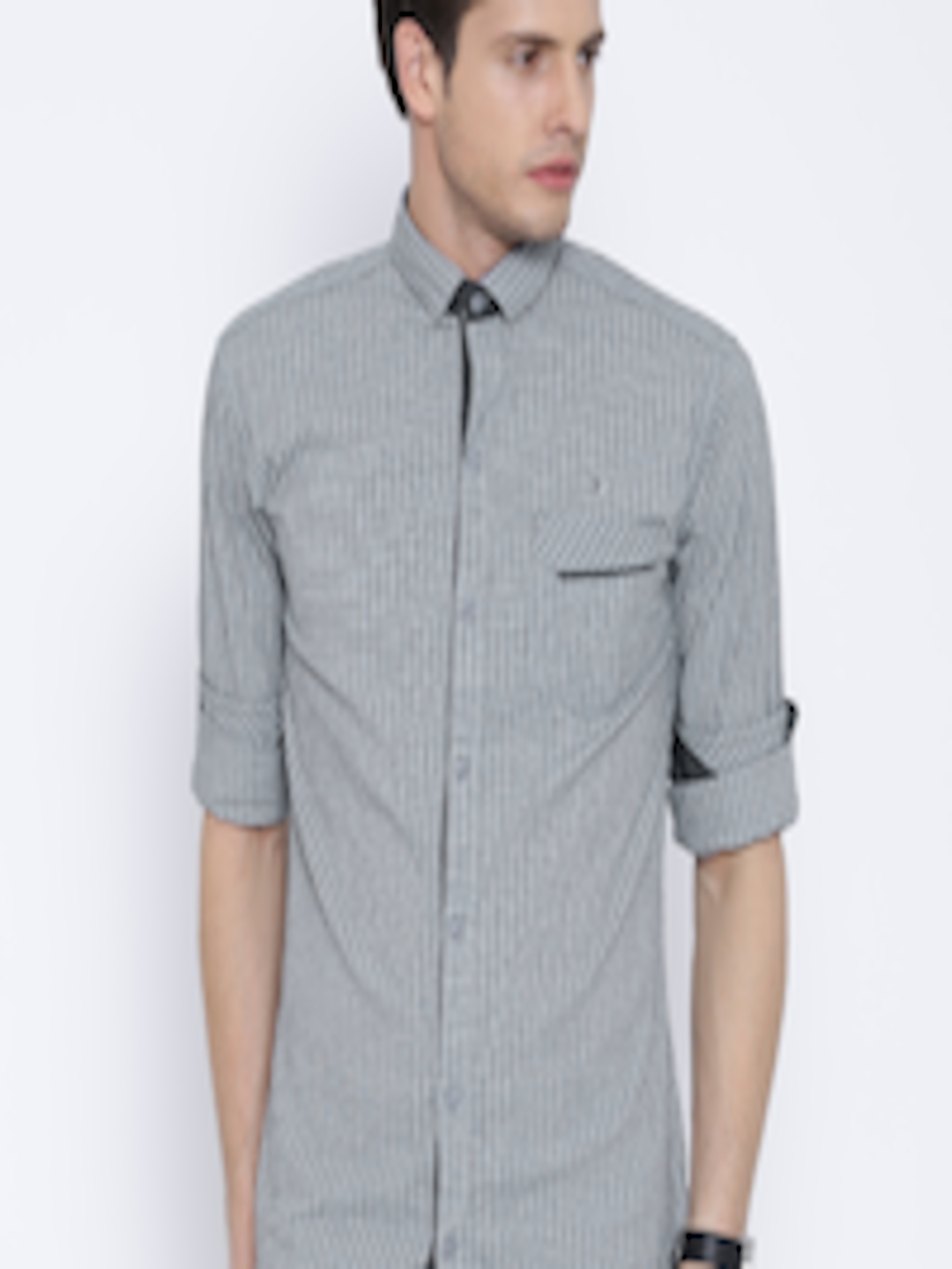 Buy FIFTY TWO Grey Checked Casual Shirt - Shirts for Men 1213727 | Myntra