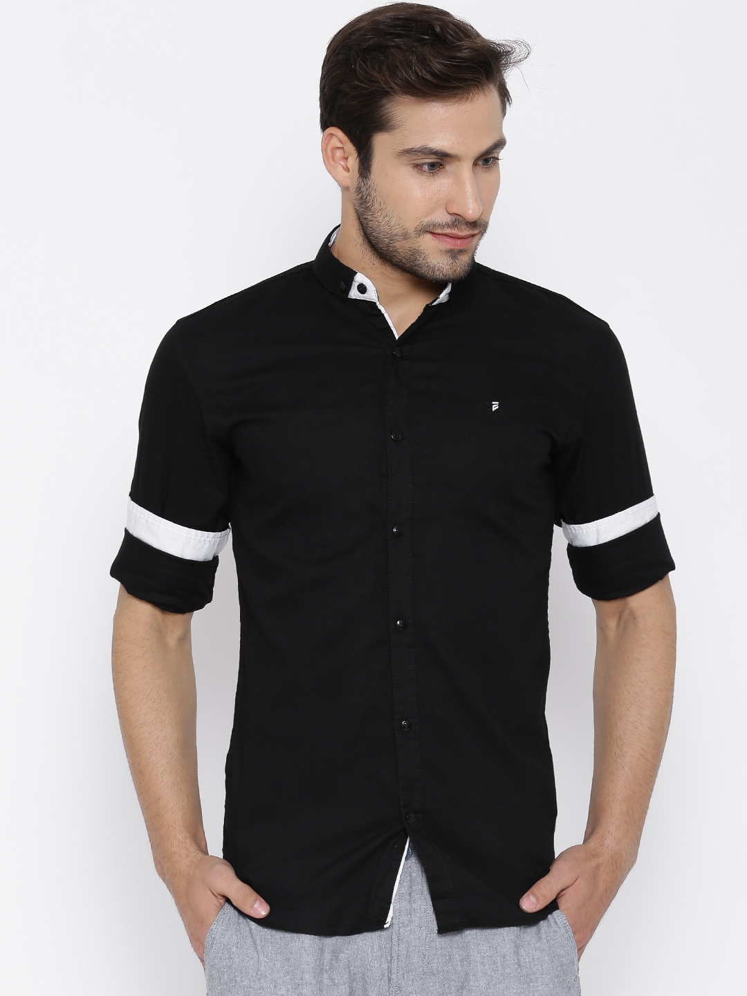 Buy FIFTY TWO Black Casual Shirt - Shirts for Men 1213773 | Myntra