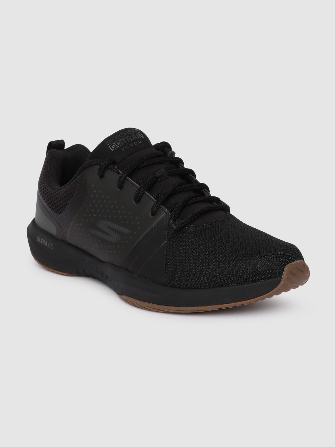 Skechers go train mens black deals